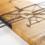 Wallity Teyyare Escultura de pared de Madera y Metal Nogal y Negro